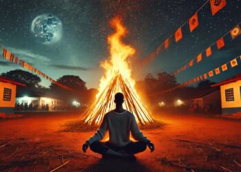 Meditação com fogo: ritual simples de presença durante a fogueira de São João