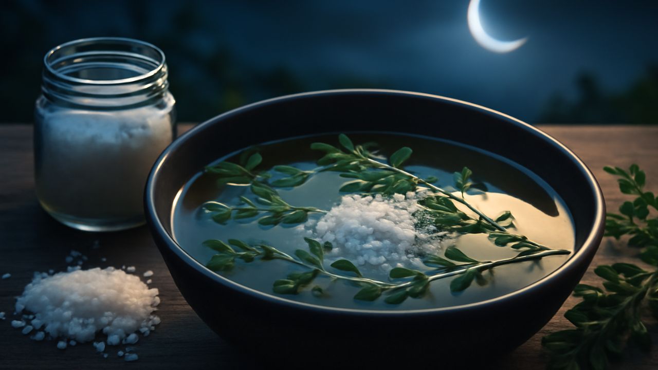 Simpatia do sal grosso e arruda para afastar más energias