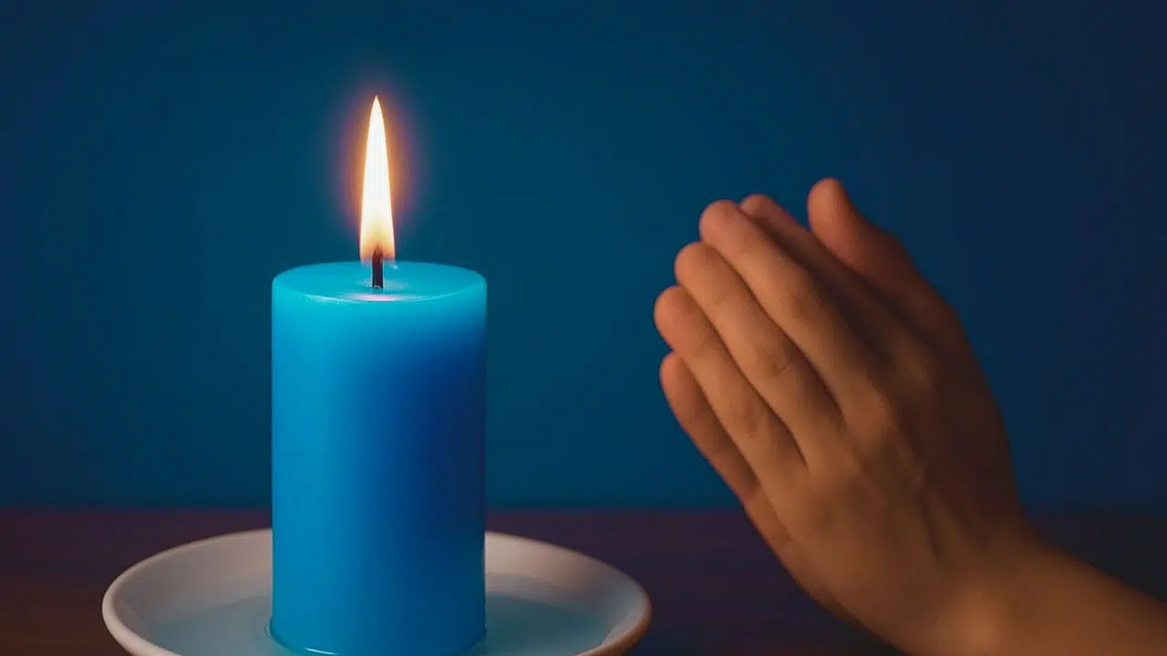 Simpatia da vela azul para proteção espiritual