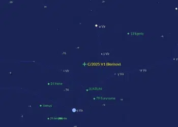 C/2025 V1 (Borisov): o novo cometa descoberto na Crimeia surpreende por não ter cauda
