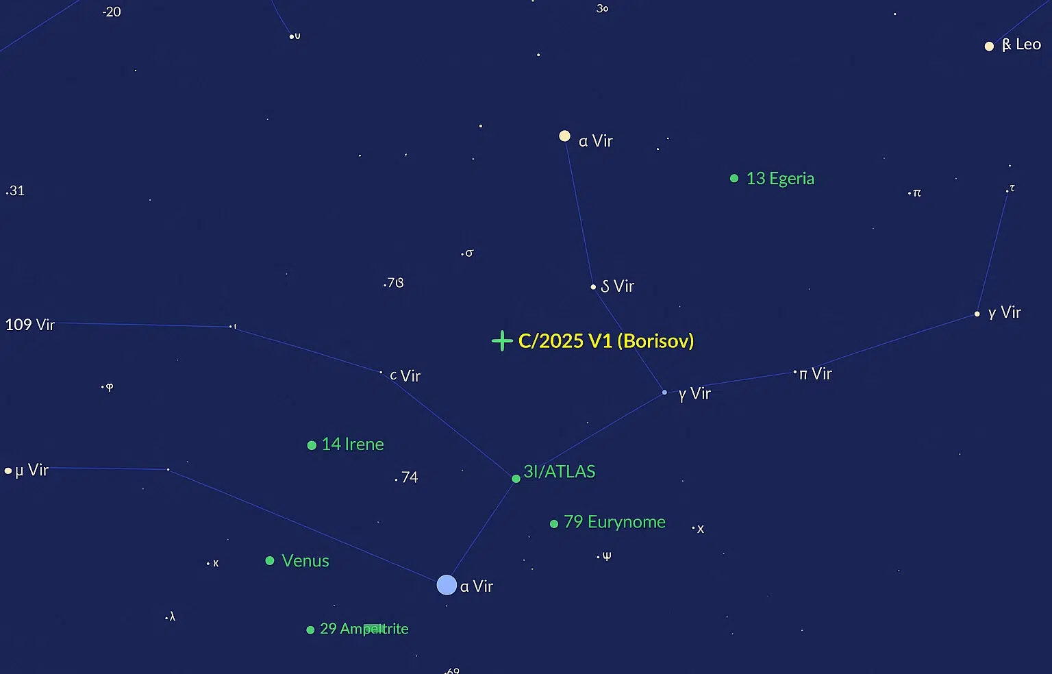 C/2025 V1 (Borisov): o novo cometa descoberto na Crimeia surpreende por não ter cauda