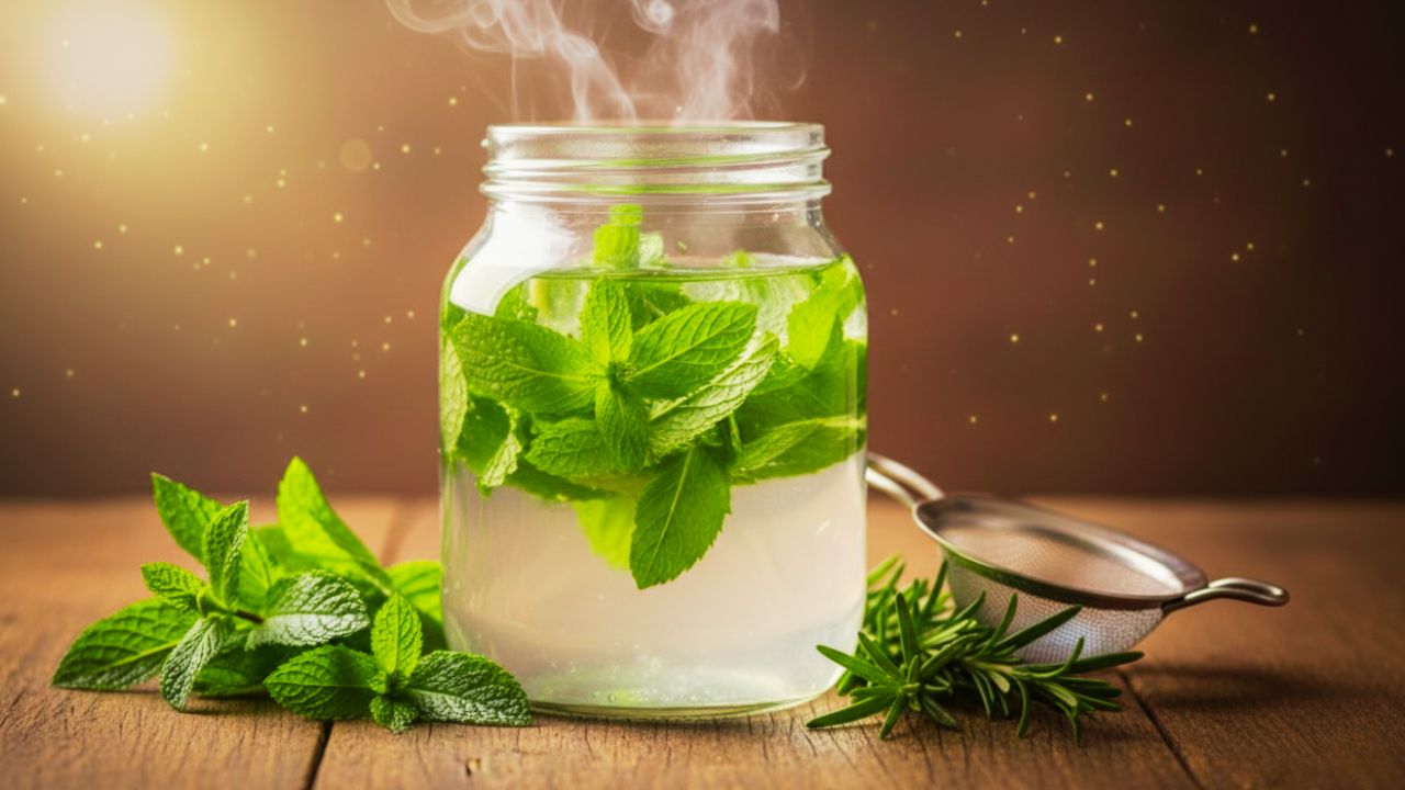 Banho de hortelã e alecrim para revitalizar e elevar a vibração